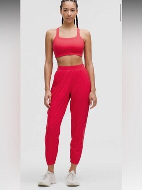 Lululemon Adapted State Perforated High-Rise Jogger Red Glow size 6